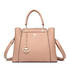 Isabella | Elegant Black Leather Handbag with Gold Accents - Lumina