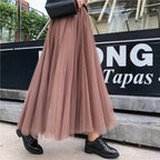 Isabella | Elegant Black Tulle Skirt with Flattering Fit - Lumina