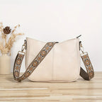 Isabella | Elegant Black Vegan Leather Shoulder Bag with Adjustable Strap - Lumina