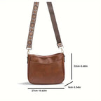 Isabella | Elegant Black Vegan Leather Shoulder Bag with Adjustable Strap - Lumina
