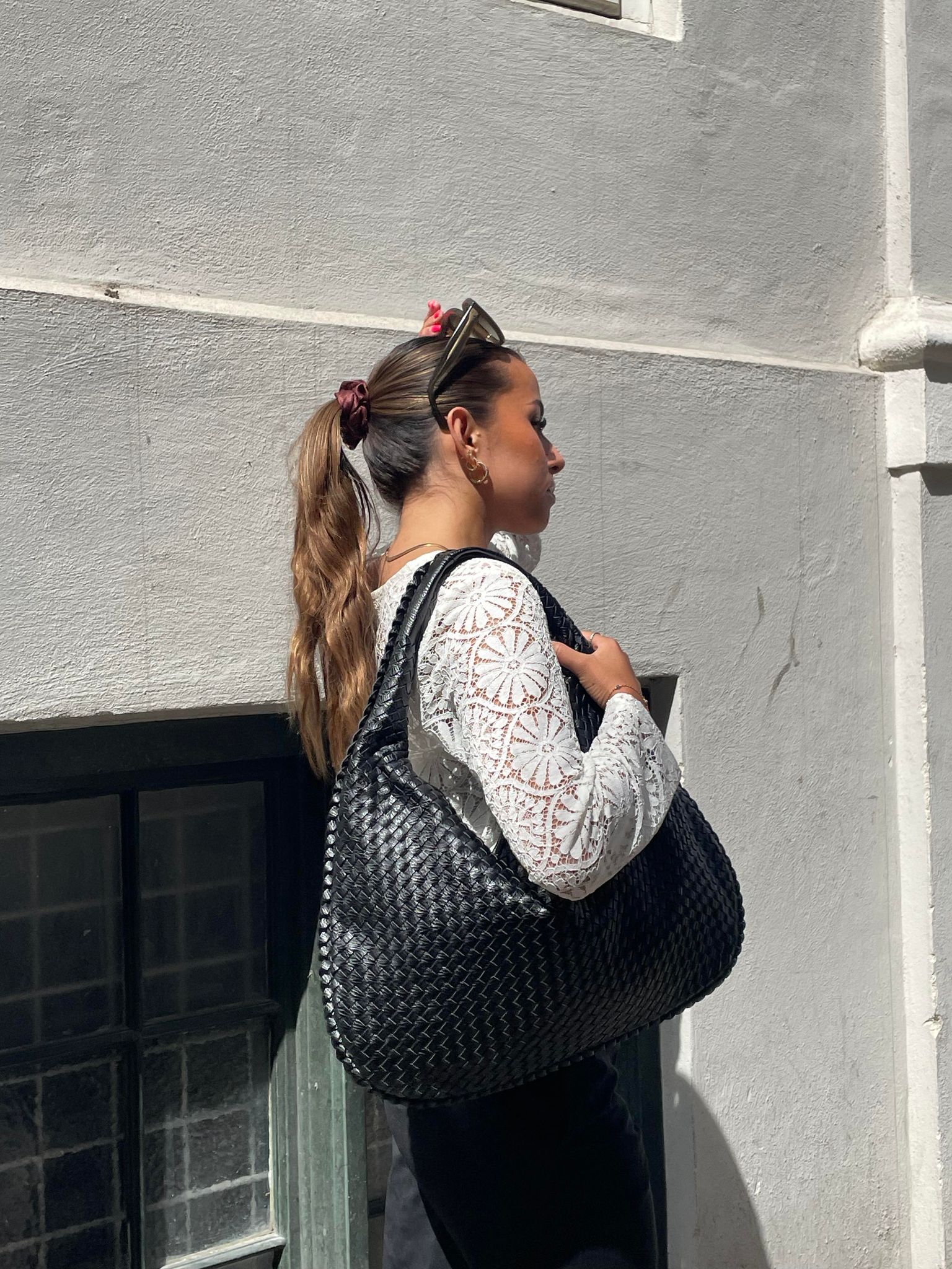 Isabella | Elegant Black Vegan Leather Tote Bag - Lumina