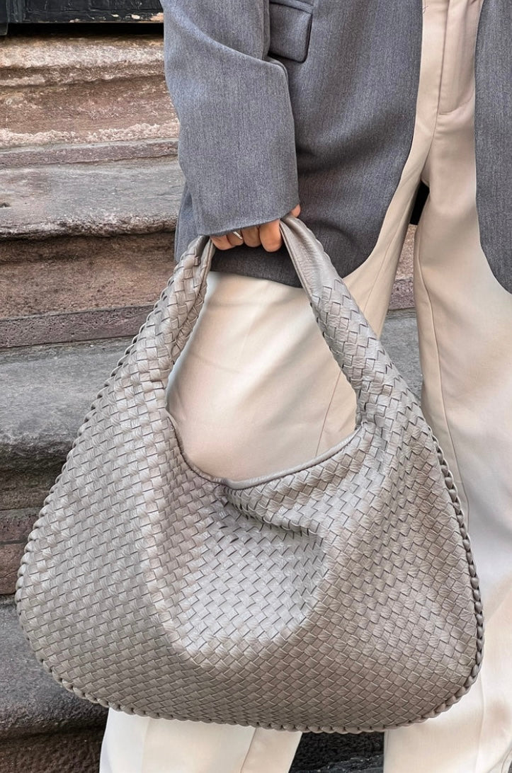 Isabella | Elegant Black Vegan Leather Tote Bag - Lumina
