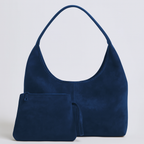 Isabella | Elegant Black Vegan Suede Tote Bag - Lumina