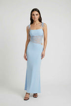 Isabella | Elegant Fitted Bodycon Maxi Dress with Feminine Details - Lumina