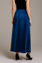 Isabella | Elegant High Waist Pleated Maxi Skirt in Gold - Lumina