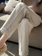 Isabella | Elegant High-Waisted Pencil Trousers - Lumina
