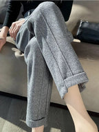 Isabella | Elegant High-Waisted Pencil Trousers - Lumina