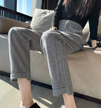 Isabella | Elegant High-Waisted Pencil Trousers - Lumina