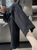 Isabella | Elegant High-Waisted Pencil Trousers - Lumina