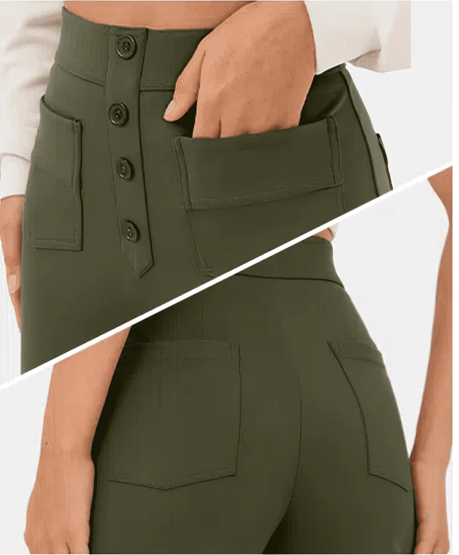 Isabella | Elegant High-Waisted Trousers with Flattering Fit - Lumina