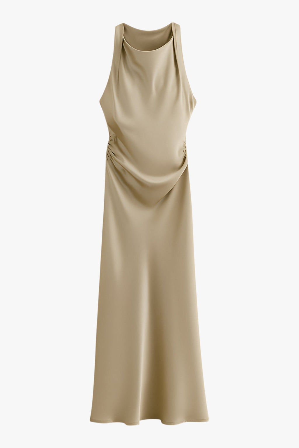 Isabella | Elegant Khaki Summer Dress with Sophisticated Fit - Lumina