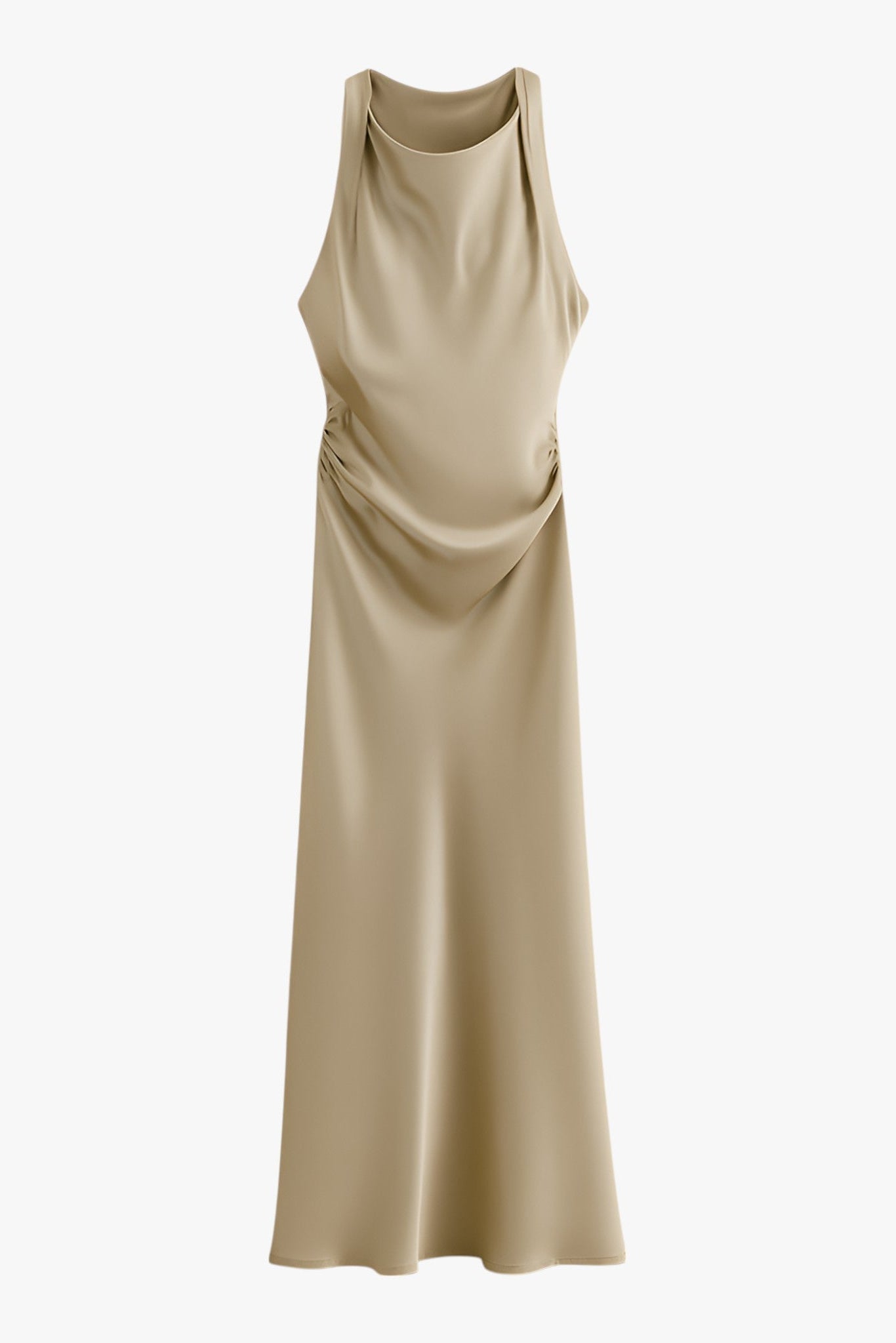 Isabella | Elegant Khaki Summer Dress with Sophisticated Fit - Lumina
