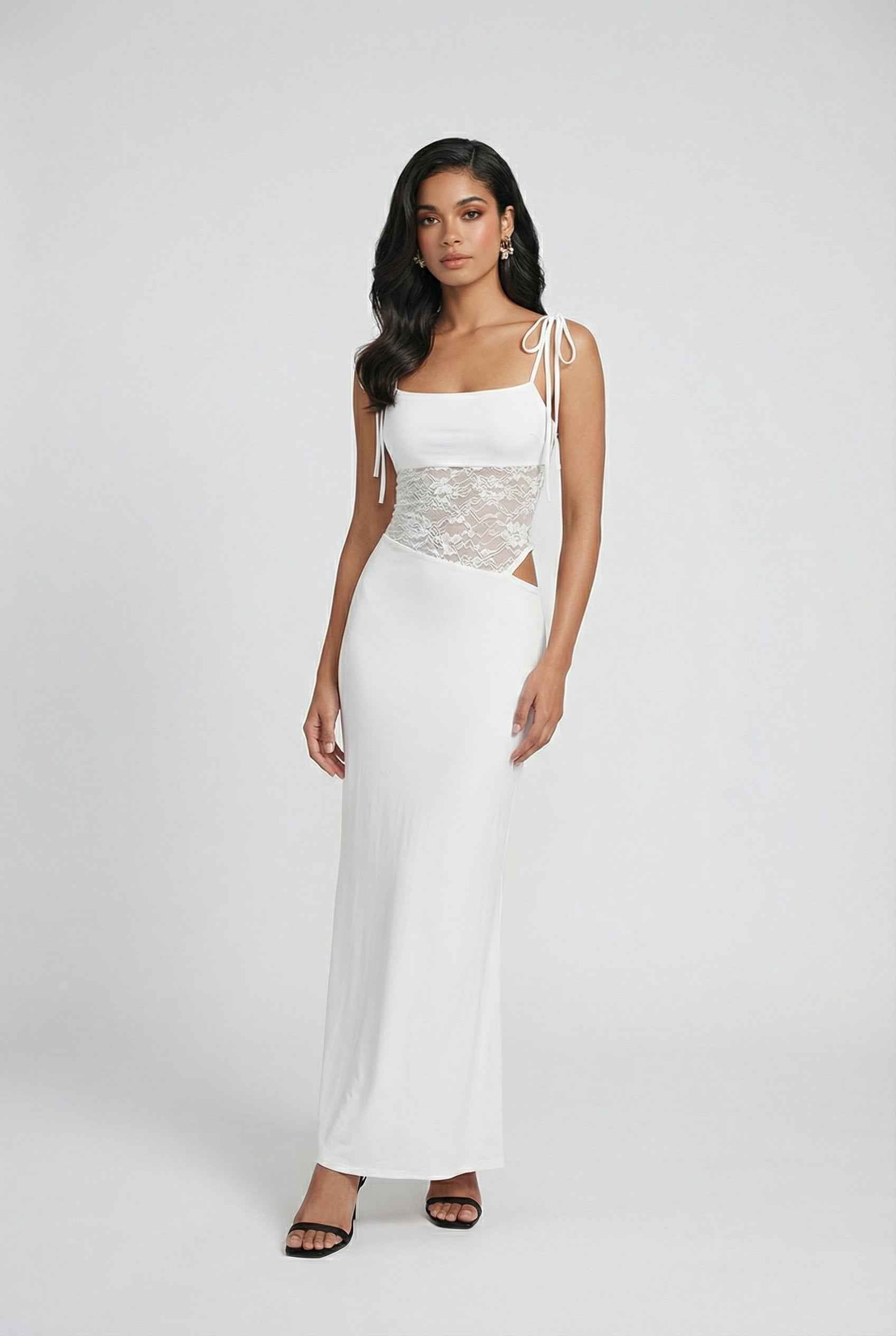 Isabella | Elegant Lace Detail Dress with Flattering Silhouette - Lumina