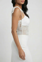 Isabella | Elegant Lace Detail Dress with Flattering Silhouette - Lumina