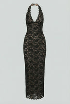 Isabella | Elegant Lace White Maxi Dress with Flattering Fit - Lumina