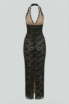 Isabella | Elegant Lace White Maxi Dress with Flattering Fit - Lumina