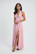 Isabella | Elegant Pink Dress with Versatile Cut - Lumina