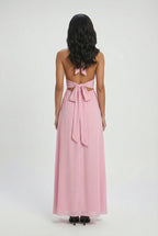 Isabella | Elegant Pink Dress with Versatile Cut - Lumina