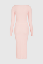 Isabella | Elegant Pink Maxi Skirt Set with Sophisticated Fit - Lumina