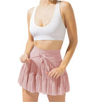 Isabella | Elegant Pleated Mini Skirt with Integrated Shorts - Lumina