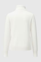 Isabella | Elegant Slim Fit White Turtleneck Sweater - Lumina