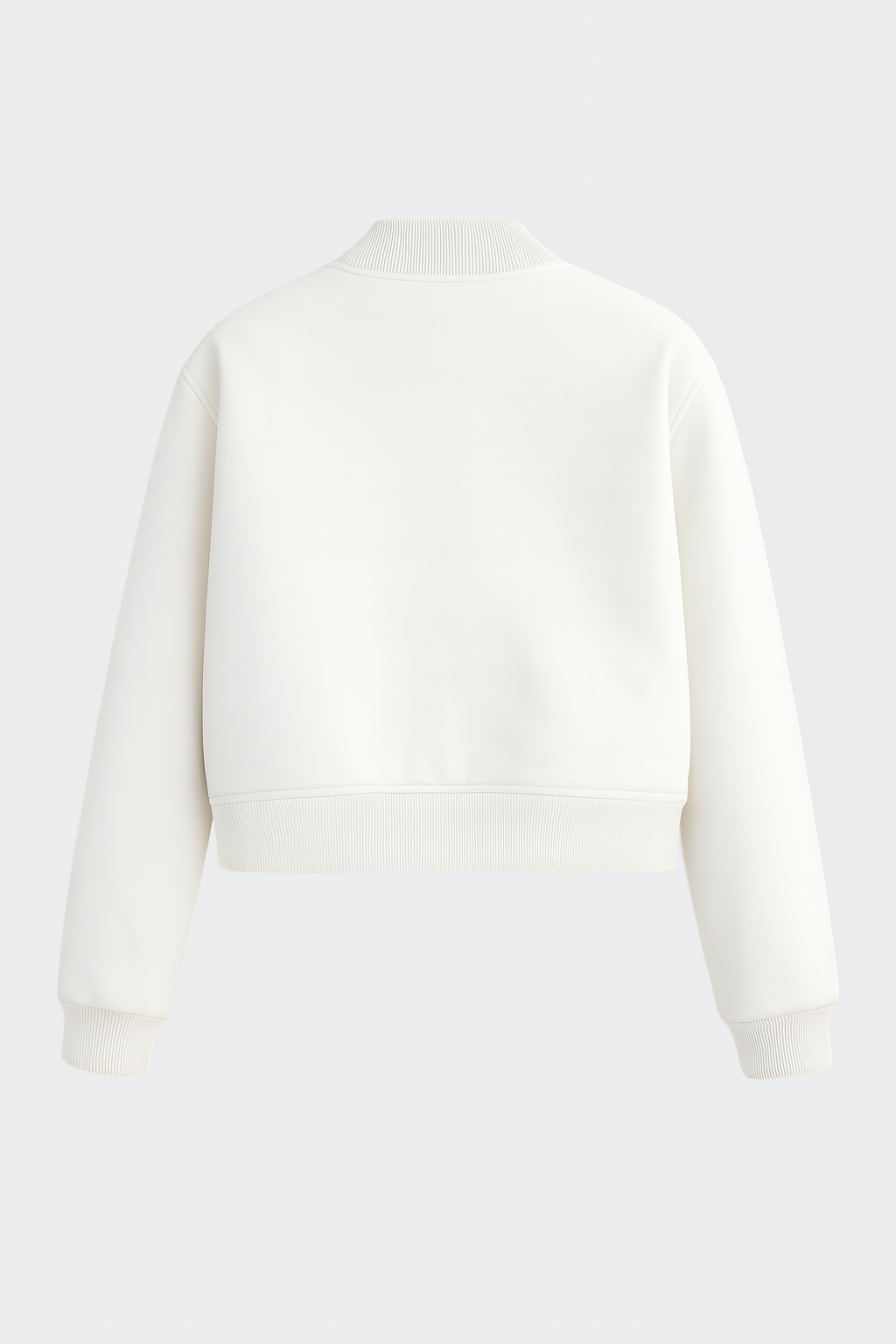 Isabella | Elegant White Bomber Jacket with Timeless Design - Lumina