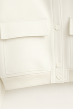 Isabella | Elegant White Bomber Jacket with Timeless Design - Lumina