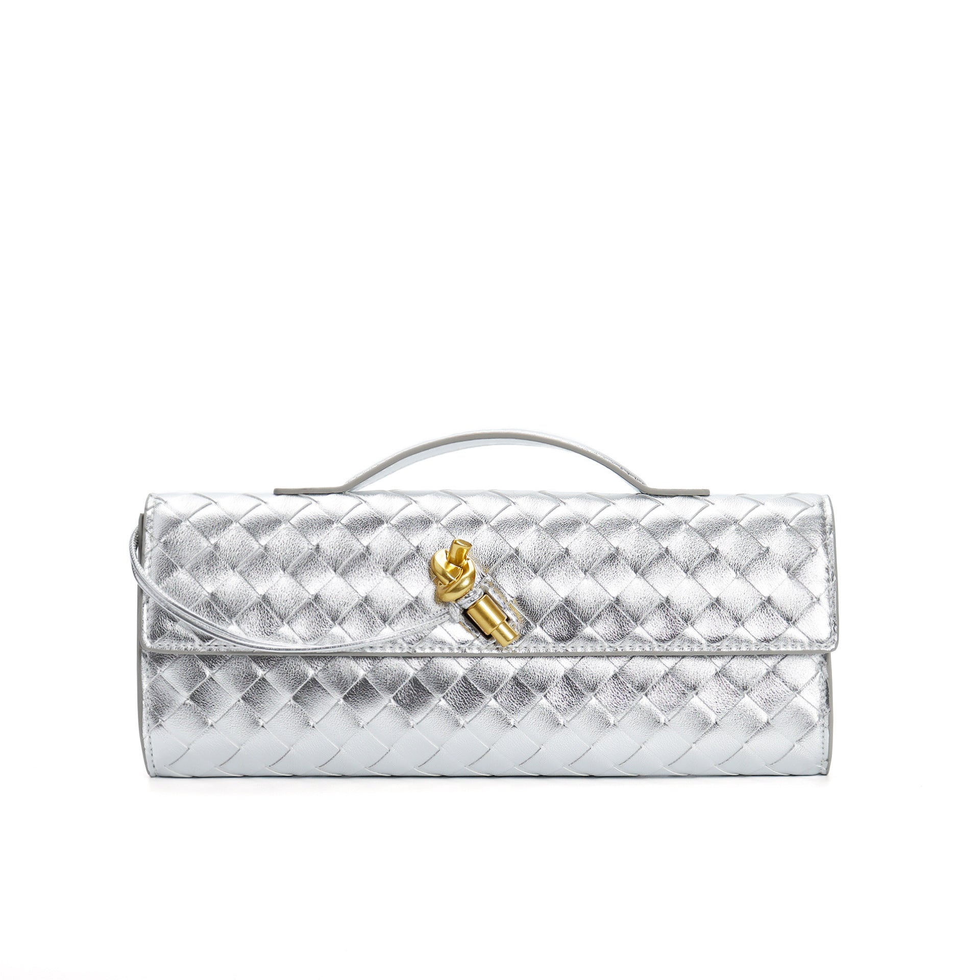 Isabella | Elegant Woven Brown Handbag with Adjustable Strap - Lumina