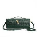Isabella | Elegant Woven Brown Handbag with Adjustable Strap - Lumina