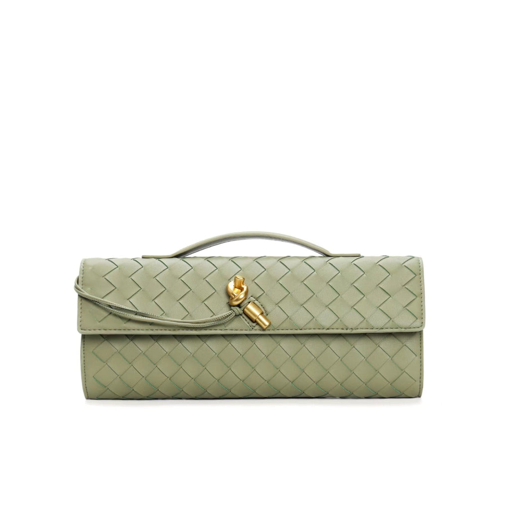 Isabella | Elegant Woven Brown Handbag with Adjustable Strap - Lumina