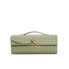 Isabella | Elegant Woven Brown Handbag with Adjustable Strap - Lumina
