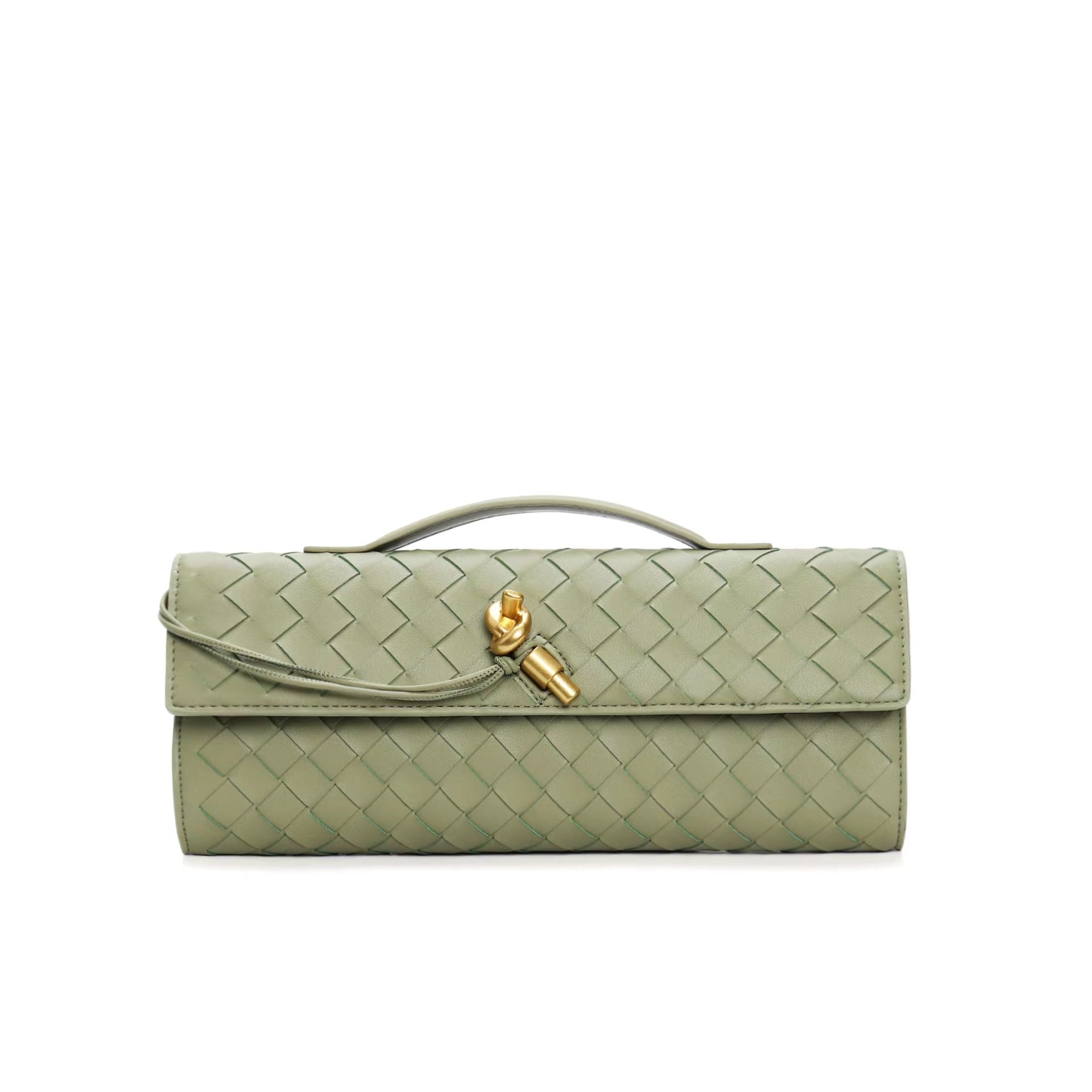 Isabella | Elegant Woven Brown Handbag with Adjustable Strap - Lumina