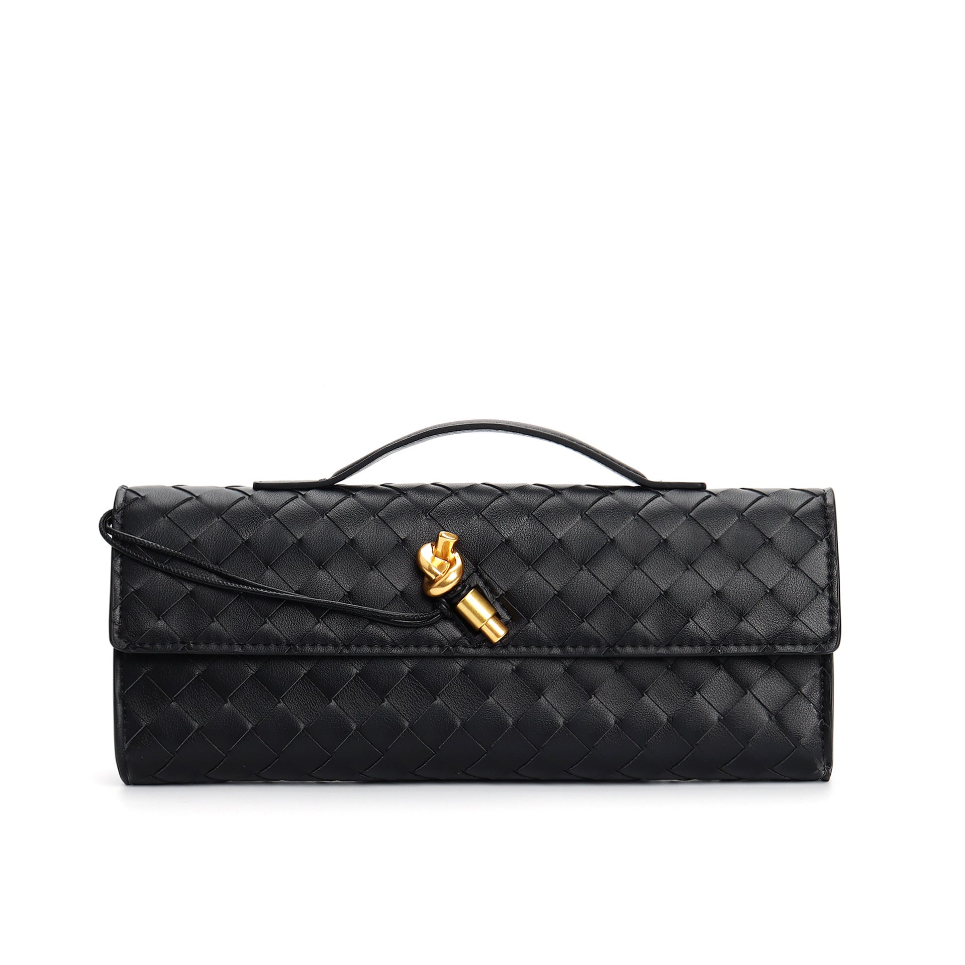 Isabella | Elegant Woven Brown Handbag with Adjustable Strap - Lumina