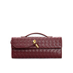Isabella | Elegant Woven Brown Handbag with Adjustable Strap - Lumina