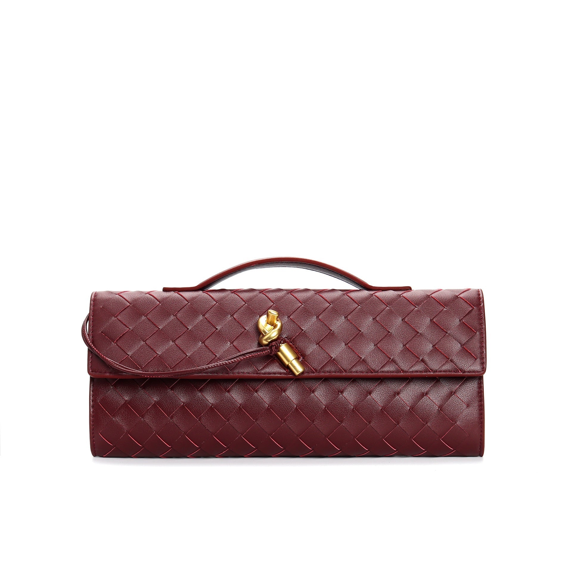 Isabella | Elegant Woven Brown Handbag with Adjustable Strap - Lumina