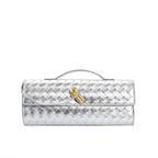 Isabella | Elegant Woven Brown Handbag with Adjustable Strap - Lumina