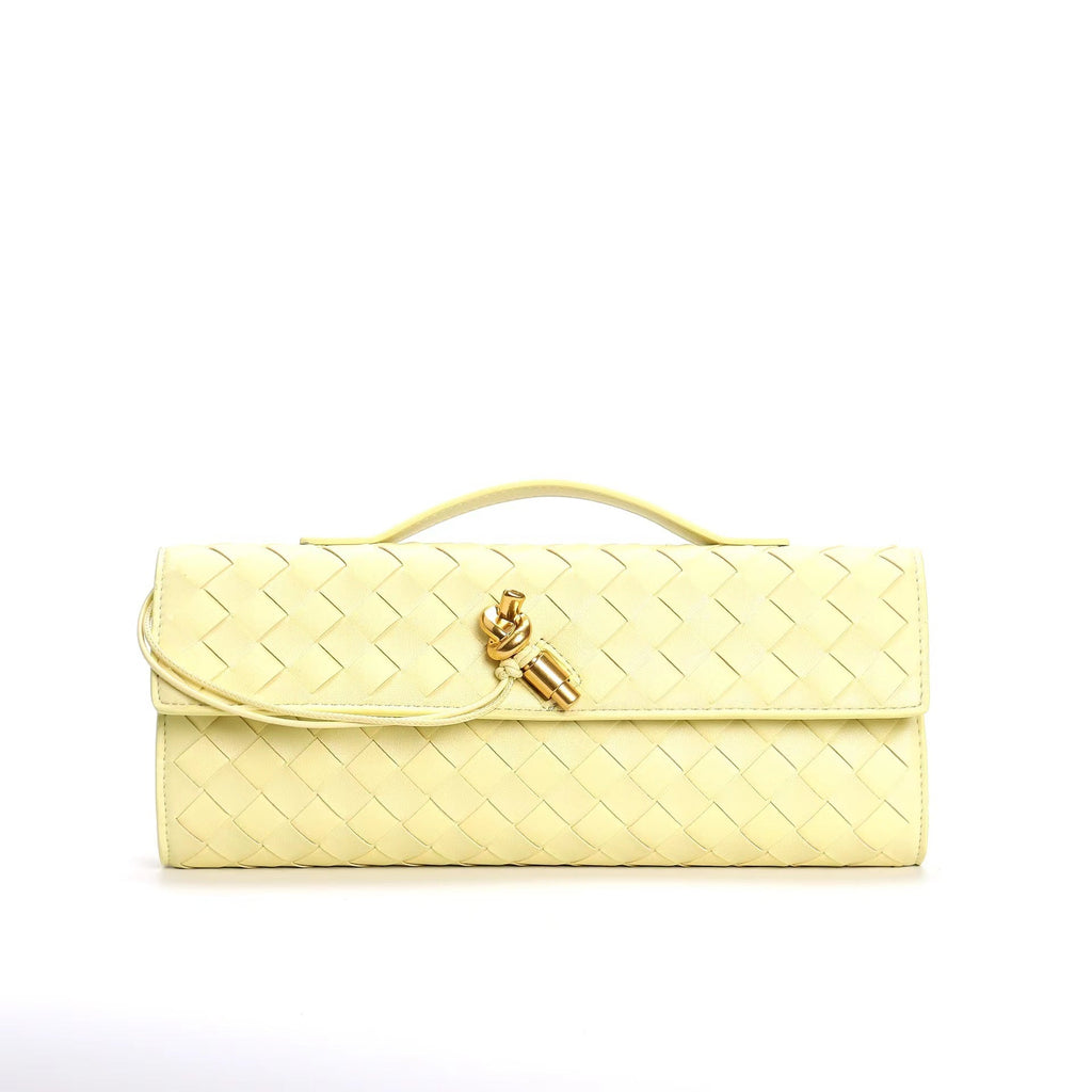 Isabella | Elegant Woven Brown Handbag with Adjustable Strap - Lumina