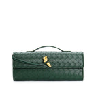 Isabella | Elegant Woven Brown Handbag with Adjustable Strap - Lumina