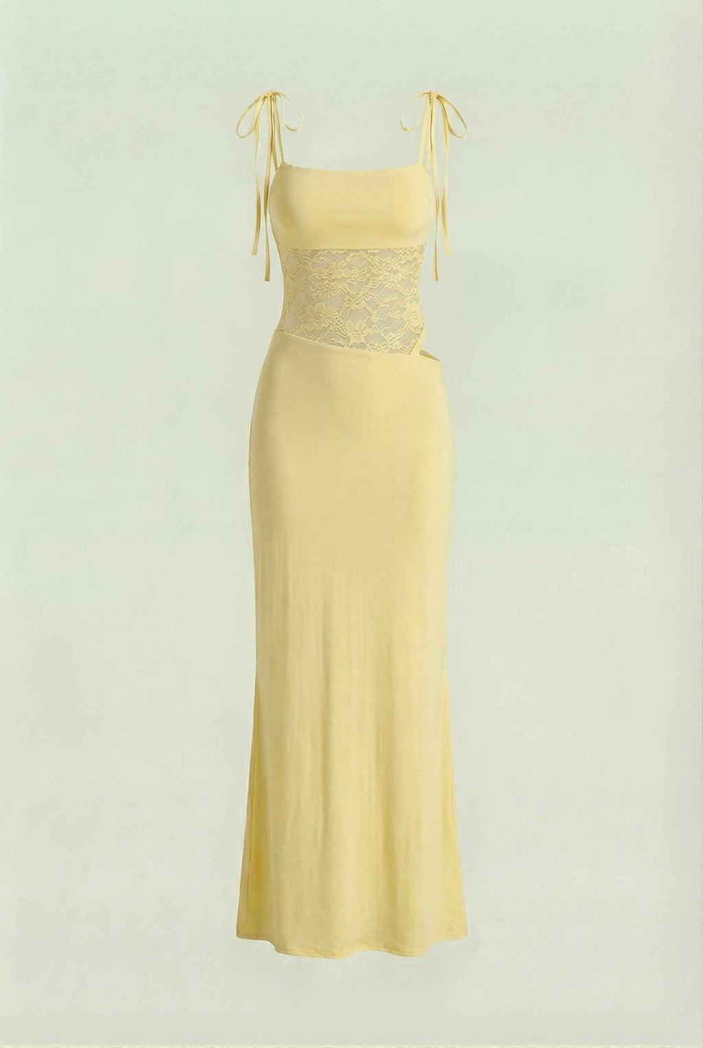 Isabella | Elegant Yellow Lace Summer Dress with Versatile Fit - Lumina