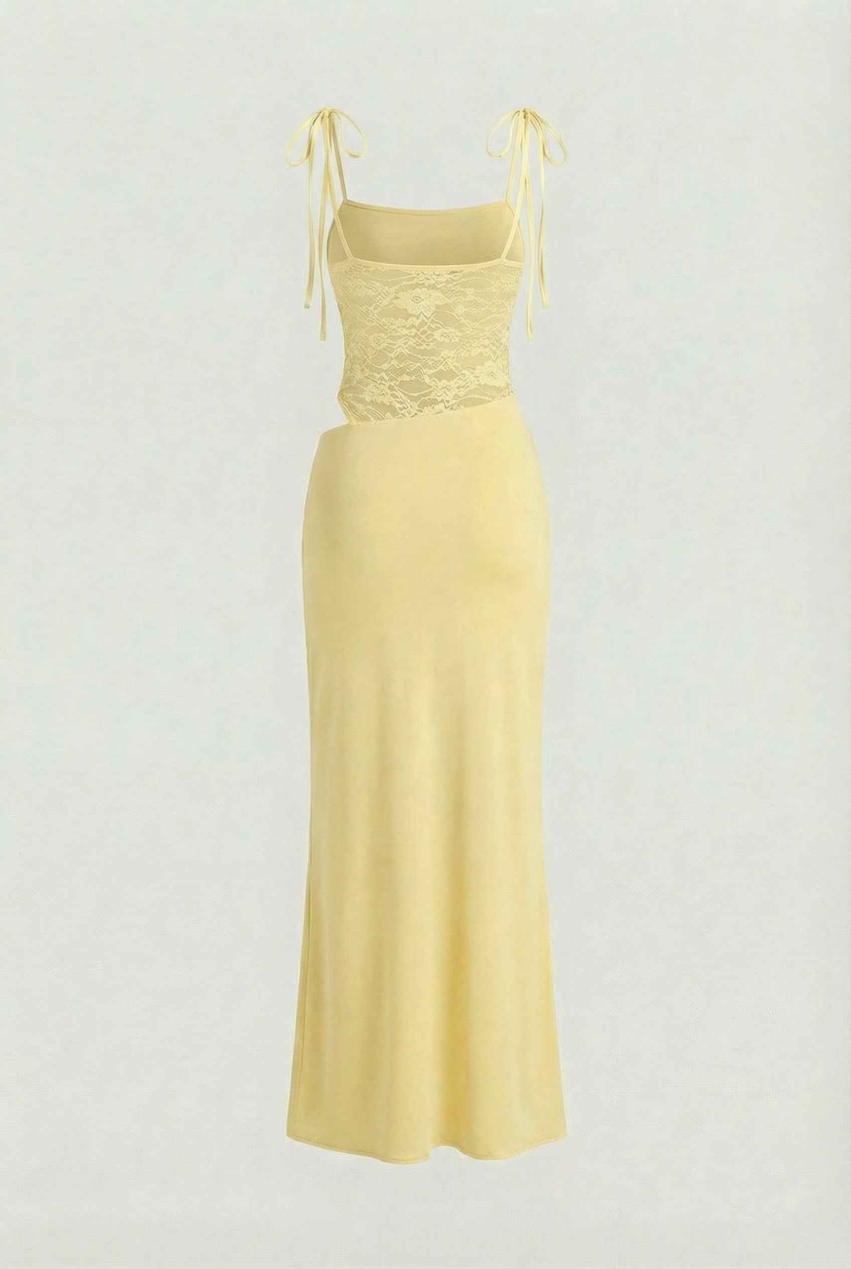 Isabella | Elegant Yellow Lace Summer Dress with Versatile Fit - Lumina