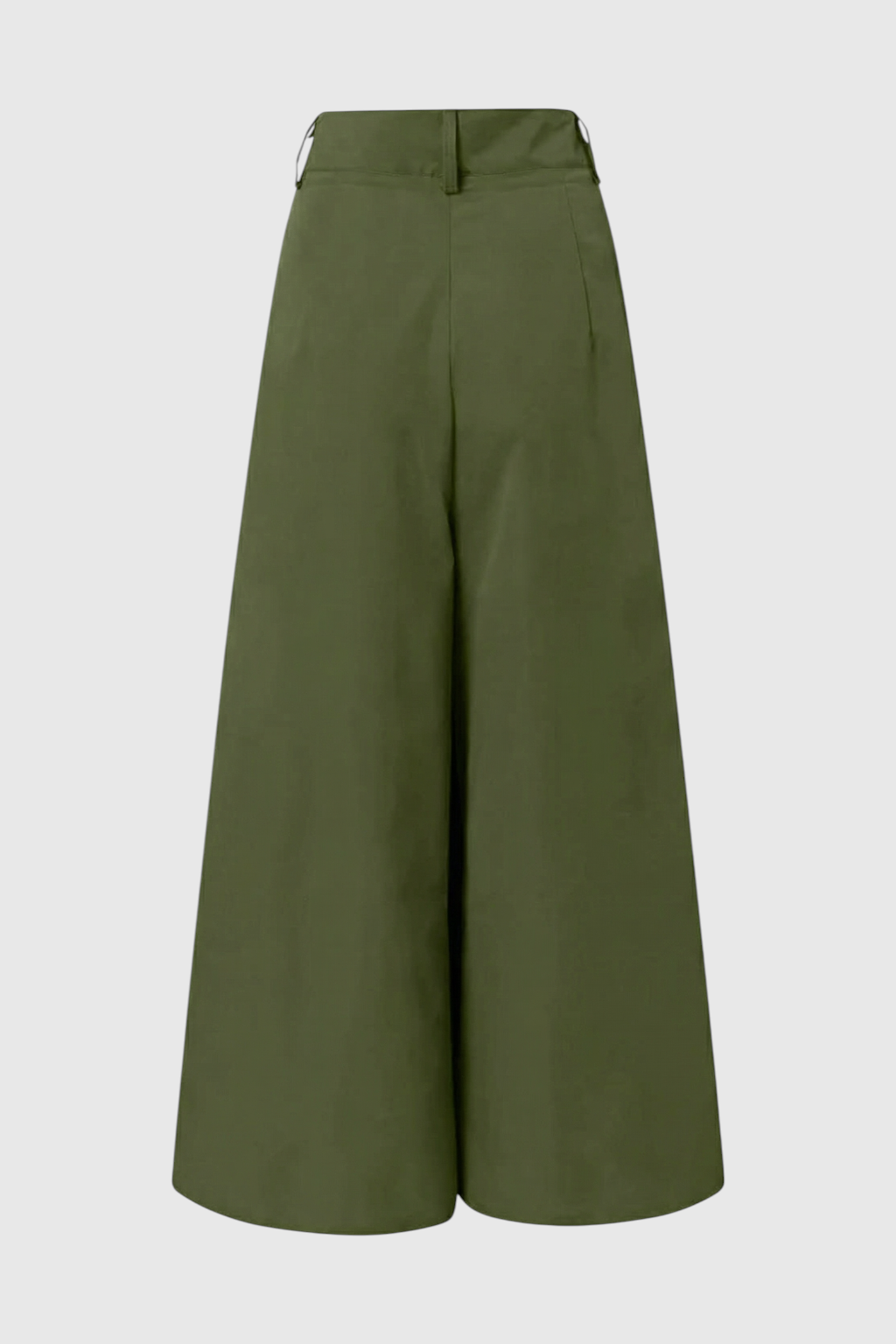 Isabella | Flowy Green Palazzo Pants with Stretch Fabric - Lumina