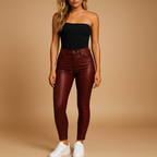 Isabella | High-Waisted Stretch Slim Fit Trousers - Lumina