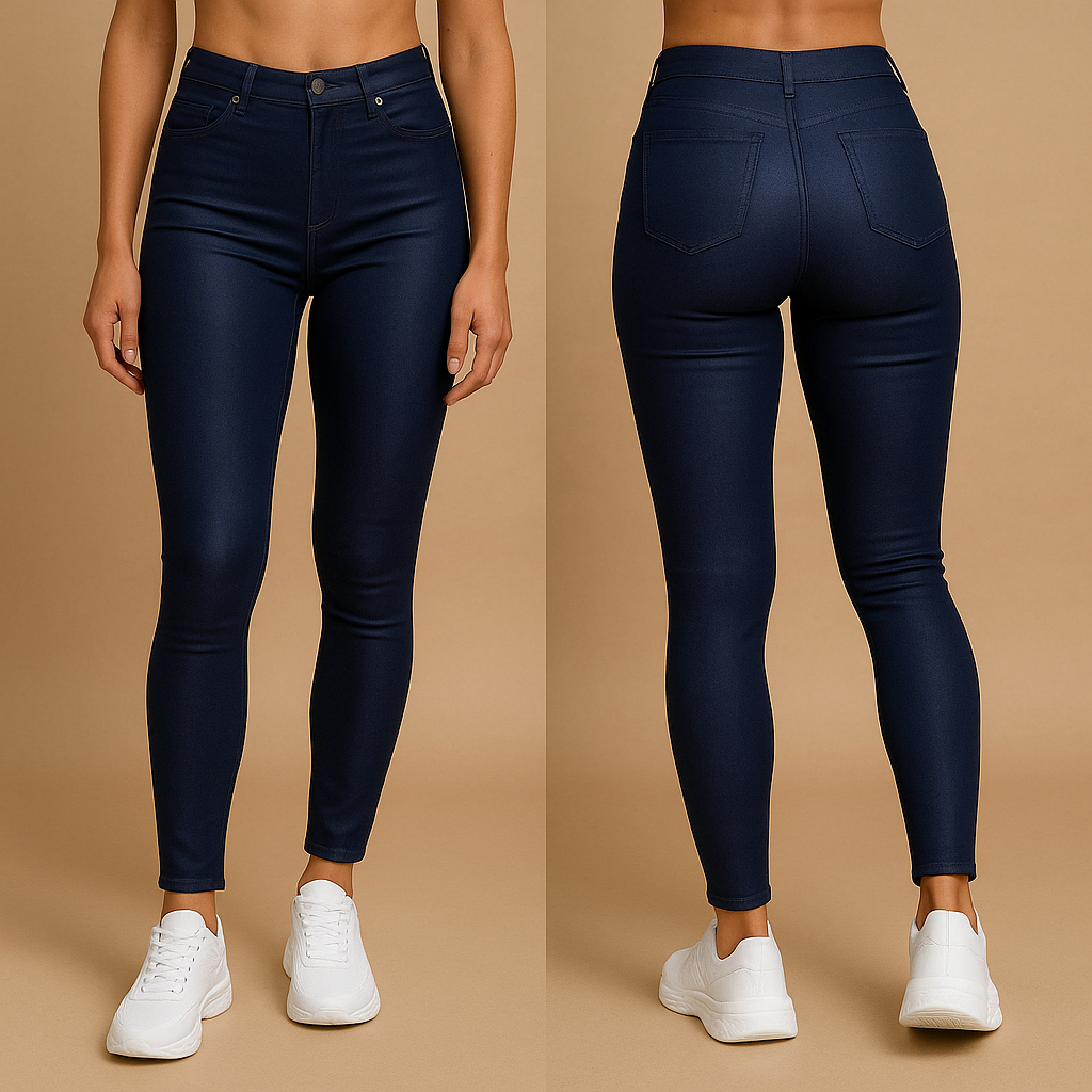 Isabella | High-Waisted Stretch Slim Fit Trousers - Lumina