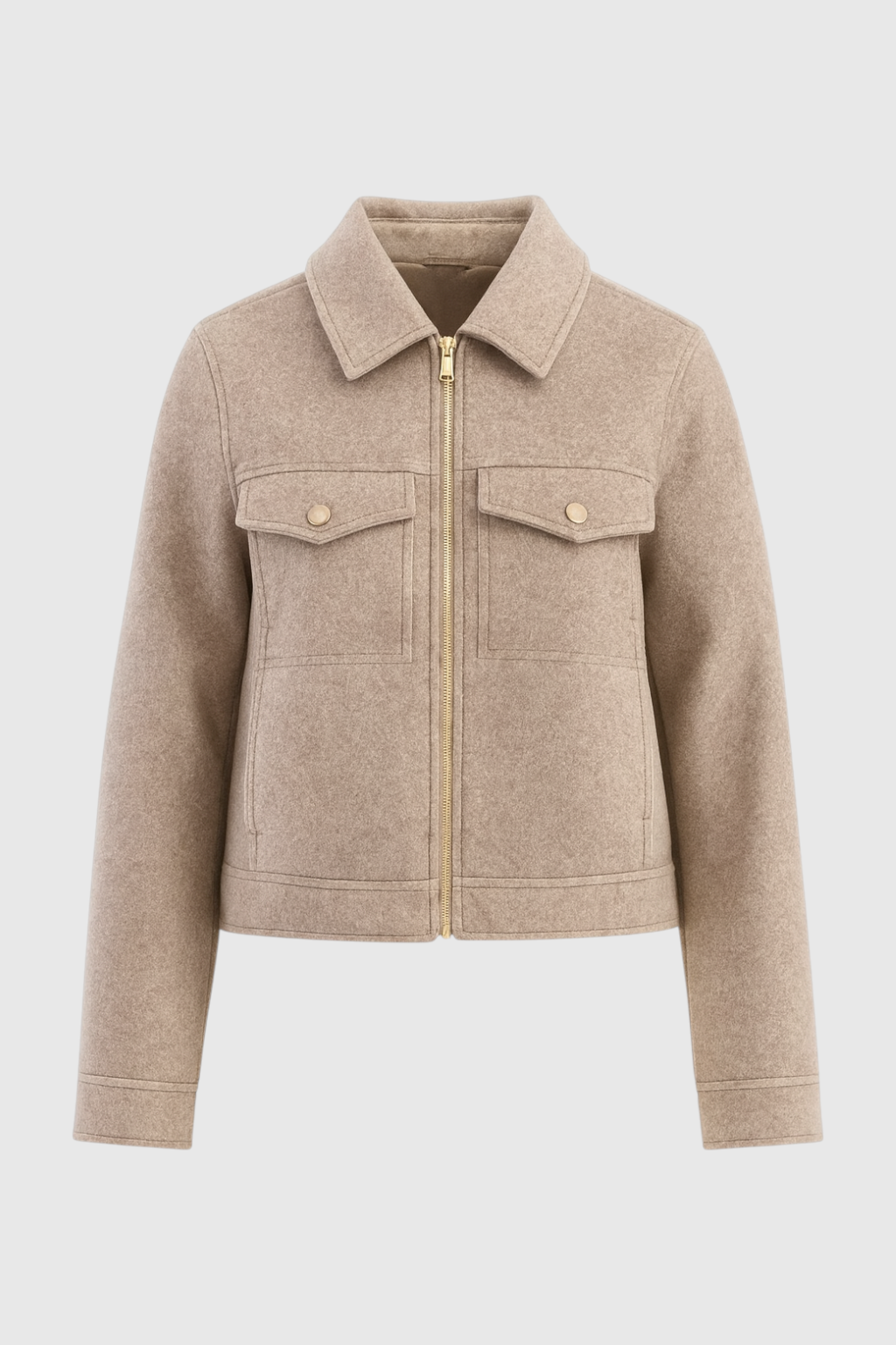 Isabella | Modern Cropped Zip-Up Jacket with Pockets - Lumina