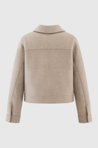 Isabella | Modern Cropped Zip-Up Jacket with Pockets - Lumina
