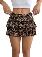 Isabella | Playful Ruffled White Mini Skirt with Wide Waistband - Lumina