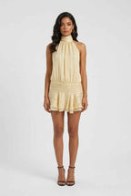 Isabella | Playful Yellow Mini Dress with Feminine Fit - Lumina