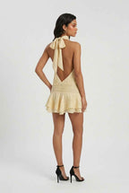 Isabella | Playful Yellow Mini Dress with Feminine Fit - Lumina