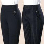 Isabella | Sleek High Waist Black Leggings with Faux Pocket - Lumina