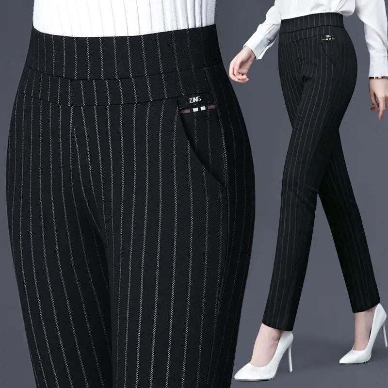 Isabella | Sleek High Waist Black Leggings with Faux Pocket - Lumina